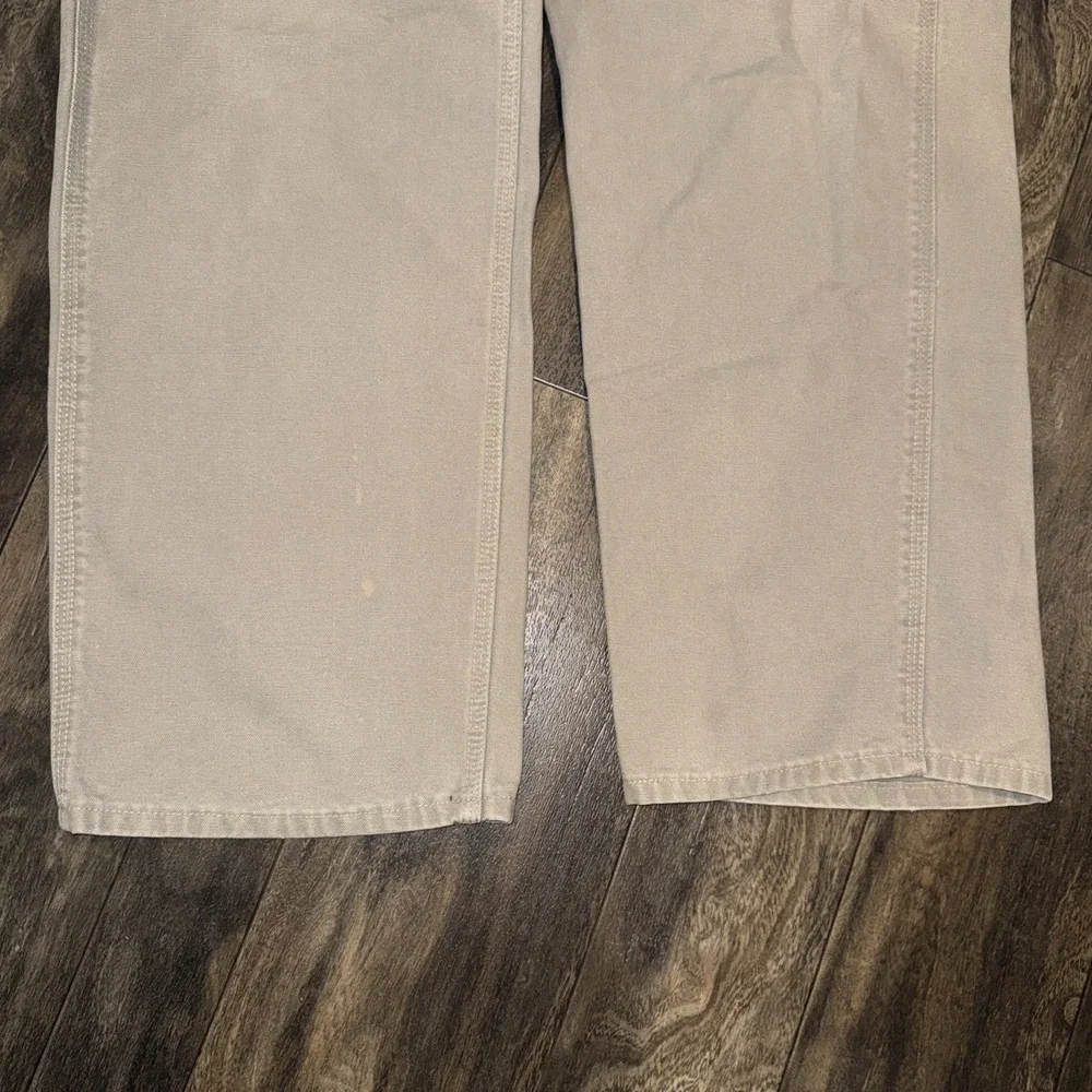 Carhartt Pants Mens 36x32 Gray B11 Original Dungaree Fit Work Carpenter Canvas - Picture 4 of 9